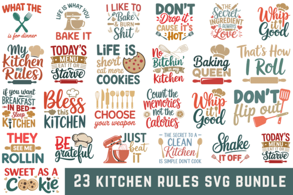 23 Kitchen Rules SVG Bundle