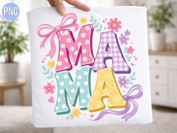 Evaluating the Retro Mama Floral Pastel Gingham PNG for Digital Crafting