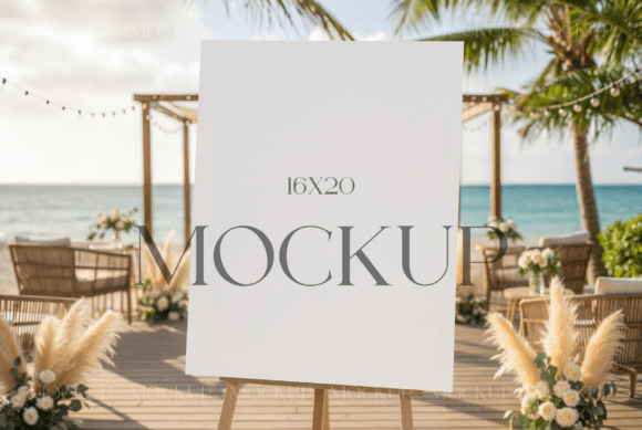 Minimalist 16x20 Event Sign Mockup Guide