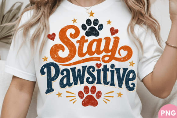 Stay Pawsitive Vintage Dog Lover PNG: A Versatile Digital Asset for Modern Creators