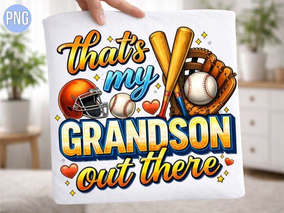 Strategic Application of the Grandson Out There Baseball Shirt PNG for Brand and Personal Projects