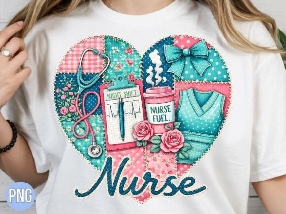 Strategic Branding with the Floral Nurse Life Heart Stethoscope PNG